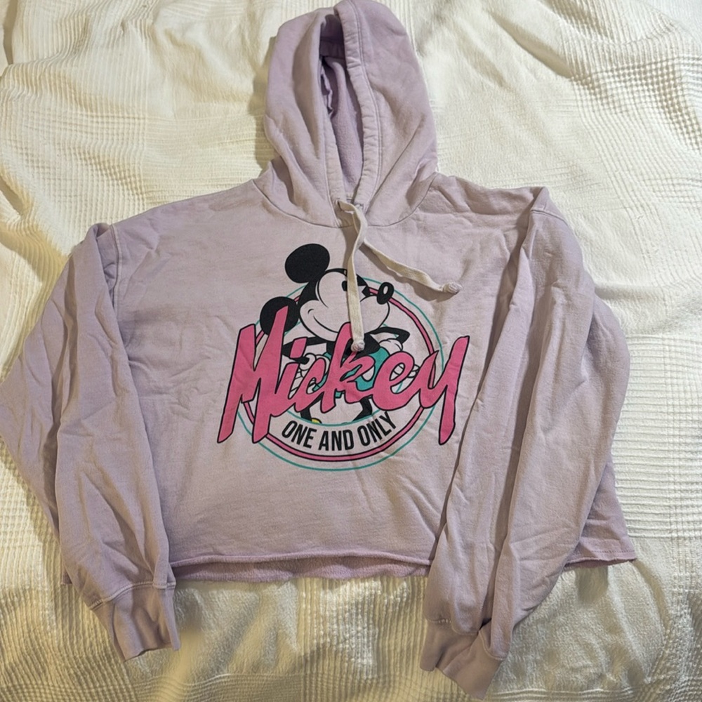 Cropped Mickey hoodie sweatshirt. Disney apparel